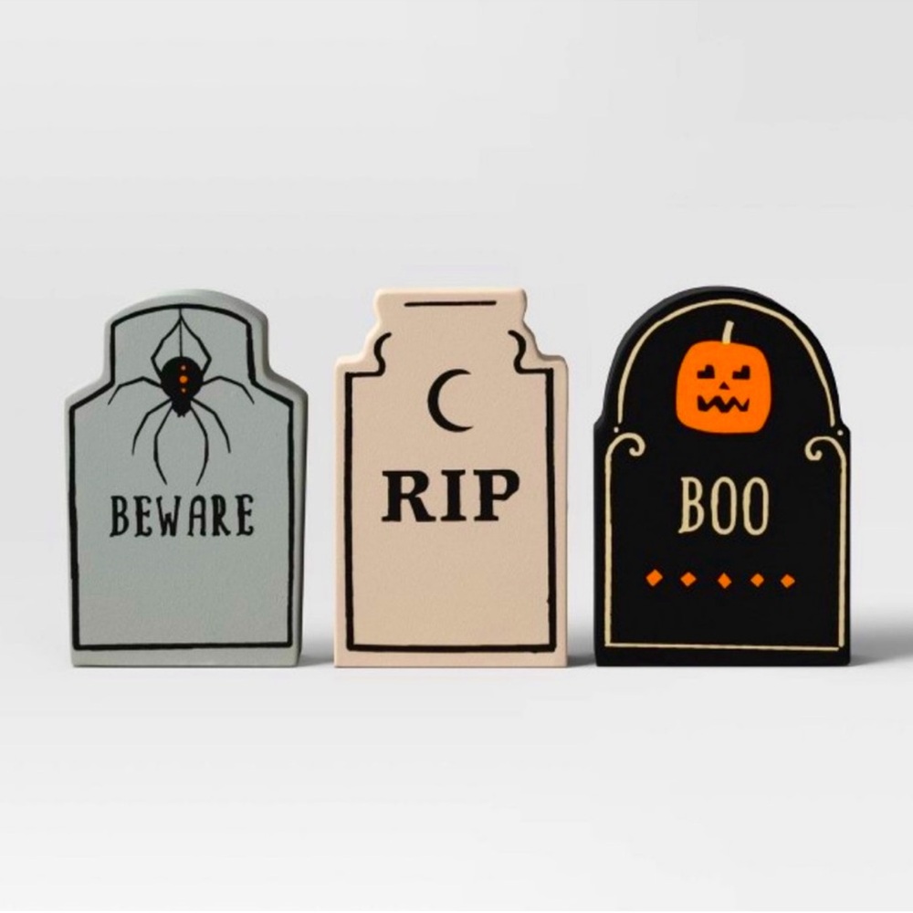 Target Hyde & EEK! Halloween 3 Piece Tombstone Decorations